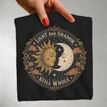 Sun & Moon Spiritual Shirt— Light and Shadow Still Whole Mystical Tee