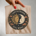 Sun & Moon Spiritual Shirt— Light and Shadow Still Whole Mystical Tee