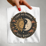 Sun & Moon Spiritual Shirt— Light and Shadow Still Whole Mystical Tee