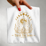 Trust The Signs Moon Phase Tee — Celestial Spiritual Graphic Shirt