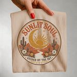 Sunlit Soul Celestial Graphic Tee — Guided by the Sky Desert Shirt