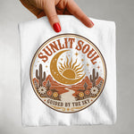 Sunlit Soul Celestial Graphic Tee — Guided by the Sky Desert Shirt