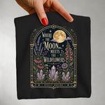 Moonlit Wildflowers Garden Tee — Celestial Botanical Shirt