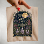Moonlit Wildflowers Garden Tee — Celestial Botanical Shirt