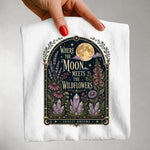 Moonlit Wildflowers Garden Tee — Celestial Botanical Shirt