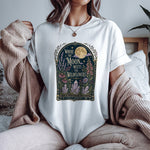 Moonlit Wildflowers Garden Tee — Celestial Botanical Shirt