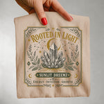 Rooted in Light Crystal Energy Tee — Spiritual Intuition & Growth Tee