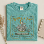 Rooted in Light Crystal Energy Tee — Spiritual Intuition & Growth Tee