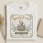 Rooted in Light Crystal Energy Tee — Spiritual Intuition & Growth Tee