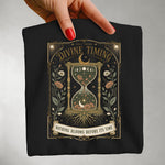 Divine Timing Hourglass Tee — Nothing Blooms Before Its Time Spiritual Shirt