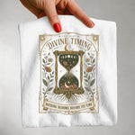 Divine Timing Hourglass Tee — Nothing Blooms Before Its Time Spiritual Shirt