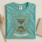 Divine Timing Hourglass Tee — Nothing Blooms Before Its Time Spiritual Shirt