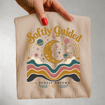 Softly Guided Moon Tee — Retro Celestial T-Shirt