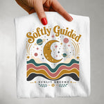 Softly Guided Moon Tee — Retro Celestial T-Shirt