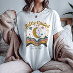 Softly Guided Moon Tee — Retro Celestial T-Shirt
