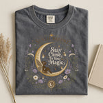 Stay Close to Your Magic Tee — Fairy Moon Celestial Floral Shirt