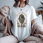 Reflect the Light Tee — Moon Mirror Crystal Celestial Shirt