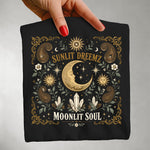 Moonlit Soul Tee — Boho Paisley Moon Celestial Shirt
