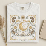 Moonlit Soul Tee — Boho Paisley Moon Celestial Shirt