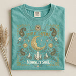 Moonlit Soul Tee — Boho Paisley Moon Celestial Shirt