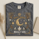 Moonlit Soul Tee — Boho Paisley Moon Celestial Shirt