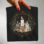 Light a Little Magic Tee — Candle Crystal Moon Water Shirt