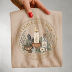 Light a Little Magic Tee — Candle Crystal Moon Water Shirt