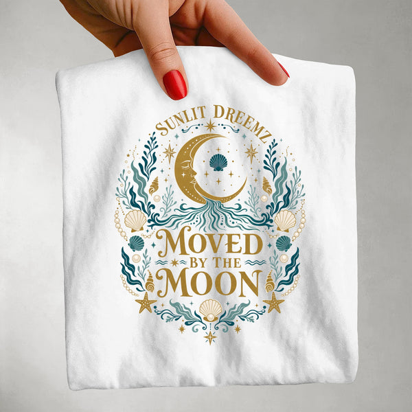 Moved By The Moon T-Shirt — Coastal Celestial Moon Tee