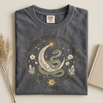 Shedding What No Longer Serves — Serpent Moon Botanical Graphic Tee