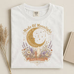 Made of Moonlight Shirt — Crescent Moon Crystal & Wildflower Graphic Tee