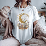 Made of Moonlight Shirt — Crescent Moon Crystal & Wildflower Graphic Tee