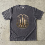 Light the Way Within Tee - Candle Moon Crystal Spiritual Graphic T-Shirt