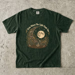 Grow Where the Light Finds You Tee - Moon Wildflower Celestial Graphic T-Shirt