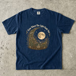 Grow Where the Light Finds You Tee - Moon Wildflower Celestial Graphic T-Shirt
