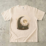 Grow Where the Light Finds You Tee - Moon Wildflower Celestial Graphic T-Shirt