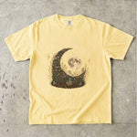 Grow Where the Light Finds You Tee - Moon Wildflower Celestial Graphic T-Shirt
