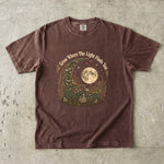 Grow Where the Light Finds You Tee - Moon Wildflower Celestial Graphic T-Shirt