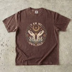 I Am My Own Sign Tee - Divine Feminine Moon & Crystal Graphic T-Shirt