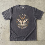 I Am My Own Sign Tee - Divine Feminine Moon & Crystal Graphic T-Shirt