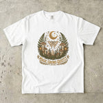 Magic Grows Quietly Tee - Forest Moth Mushroom Celestial Graphic T-Shirt