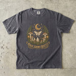 Magic Grows Quietly Tee - Forest Moth Mushroom Celestial Graphic T-Shirt