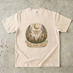 Magic Grows Quietly Tee - Forest Moth Mushroom Celestial Graphic T-Shirt