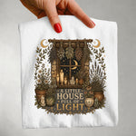 A Little House Full of Light Tee - Cottage Moon Window Botanical Graphic T-Shirt