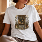 A Little House Full of Light Tee - Cottage Moon Window Botanical Graphic T-Shirt