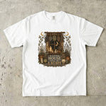 A Little House Full of Light Tee - Cottage Moon Window Botanical Graphic T-Shirt