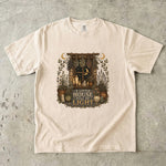 A Little House Full of Light Tee - Cottage Moon Window Botanical Graphic T-Shirt