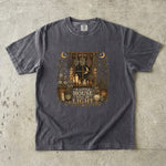 A Little House Full of Light Tee - Cottage Moon Window Botanical Graphic T-Shirt