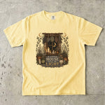 A Little House Full of Light Tee - Cottage Moon Window Botanical Graphic T-Shirt
