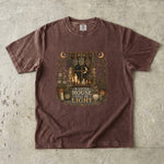 A Little House Full of Light Tee - Cottage Moon Window Botanical Graphic T-Shirt