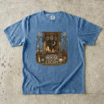 A Little House Full of Light Tee - Cottage Moon Window Botanical Graphic T-Shirt